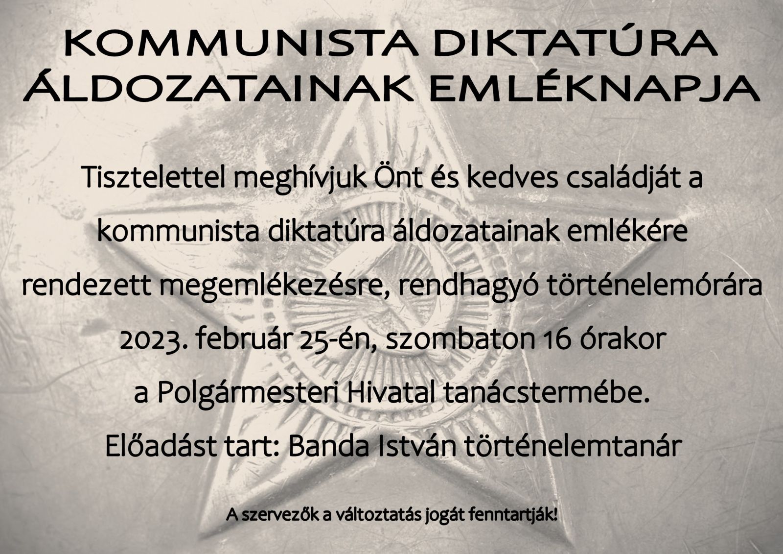 A kommunista diktatúrák áldozatainak emléknapja